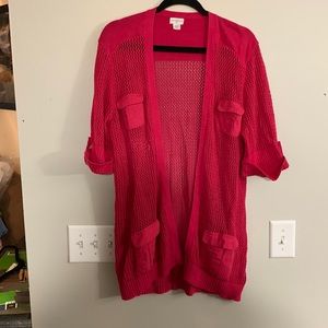 Pink Knitted Cardigan